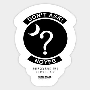 The Secret Patch Collection - NOYFB Sticker